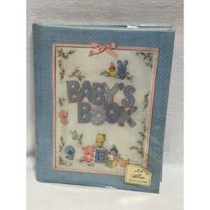 Record baby memory Hallmark pink blue‎ Up To 7th Birthday 9x11.5" Book vintage